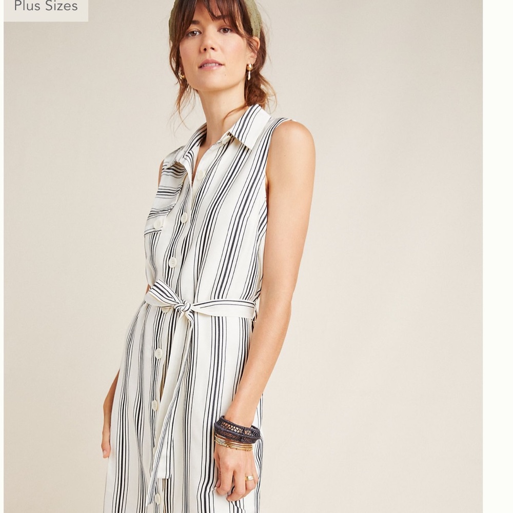 Anthropologie Maeve Esther Striped Shirtdress